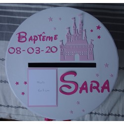 Urne ronde thème Princesse avec photo