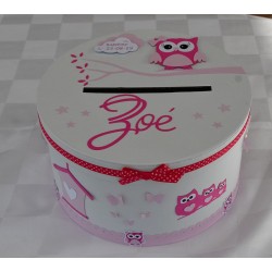 Urne ronde thème Hibou