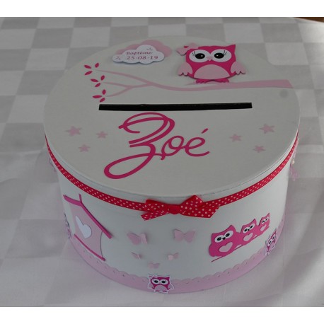 Urne ronde thème Hibou
