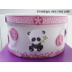 Urne ronde thème Panda et étoiles