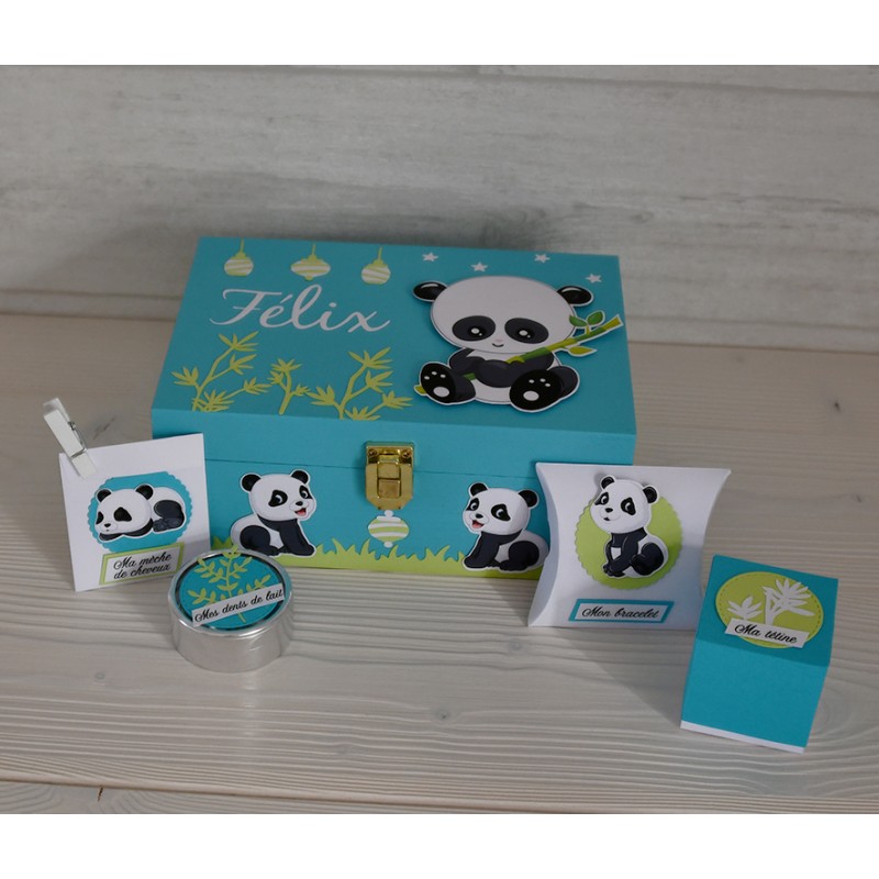 Coffret cadeau naissance panda - Cadeaux/Coffret cadeau - petit-bloom