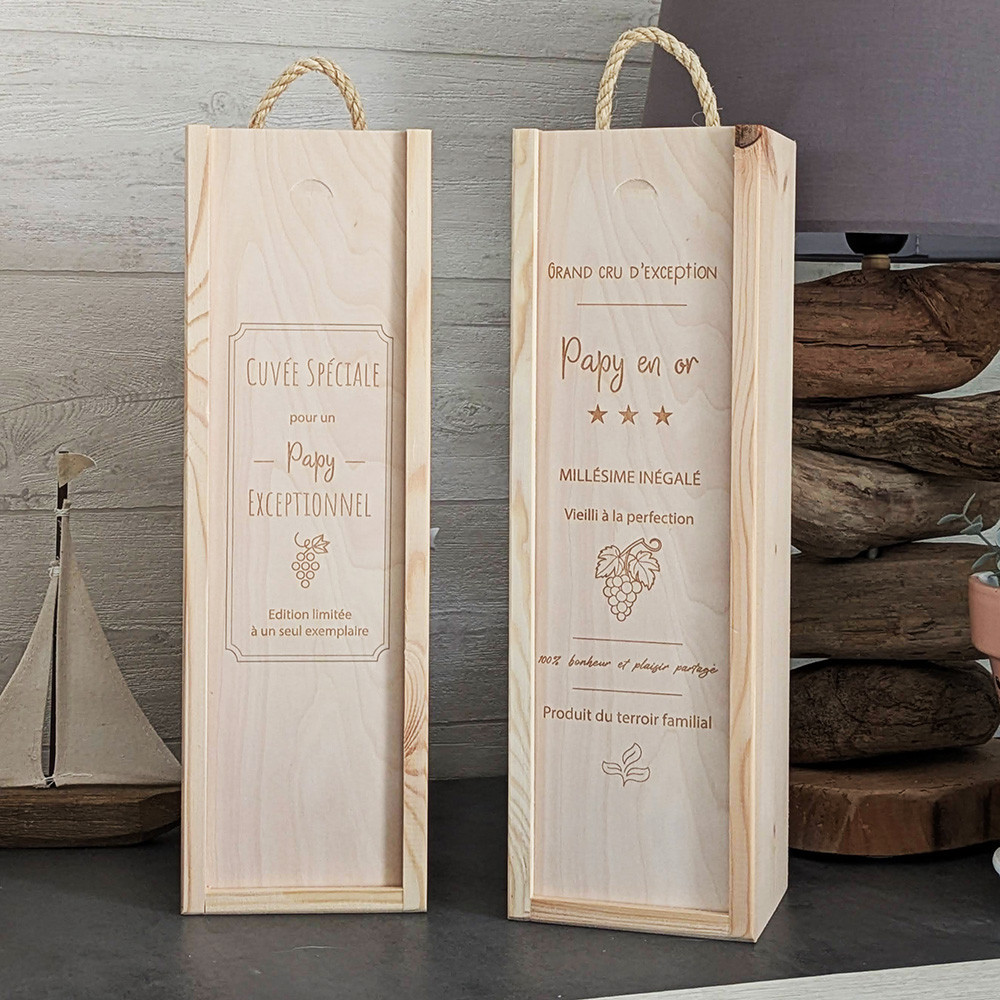 Boîte naissance en bois personnalisée, cerises