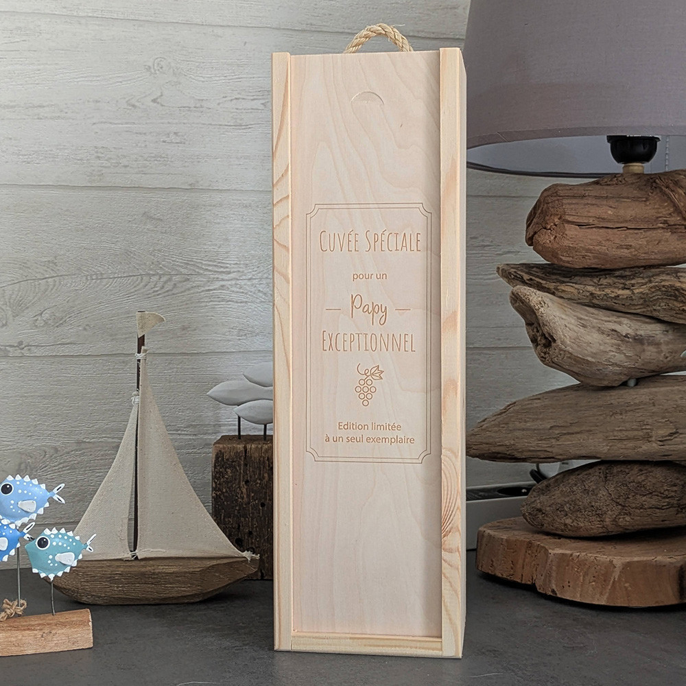 Boîte naissance en bois personnalisée, cerises