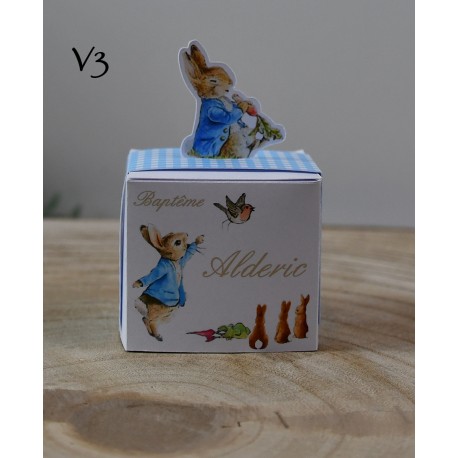 Boite à dragées lapin