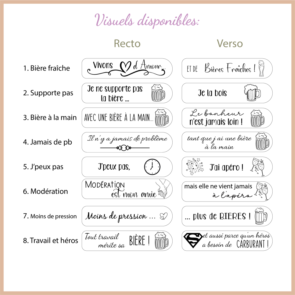 Décapsuleur long Apéro & Bière · Cadeau humour gravé