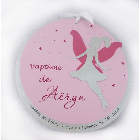 Invitation baptême "la Fée Aëryn"