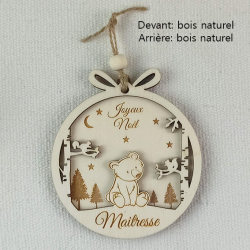 Boule de Noël "Forêt et écureuil"