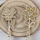 Rose en bois Maman brillante or
