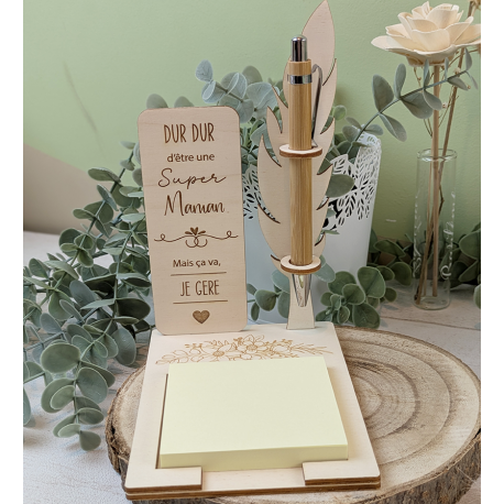 Support post it avec crayon